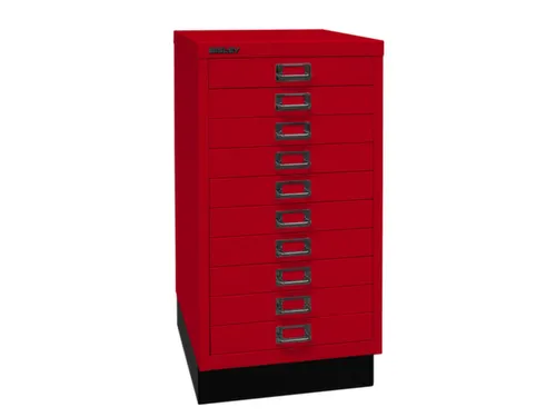 kantoor-ladekast HxBxD 670x349x432mm 10 laden romp kardinaalrood staal