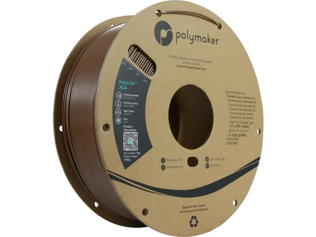 ASA 1,75mm bruin 1kg PolyLite 3D Filament