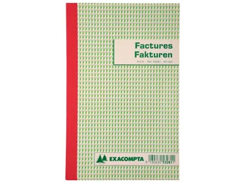 Exacompta Facturen 21x13,5 Cm Tweetalig Tripli (3 X 50 Vel)
