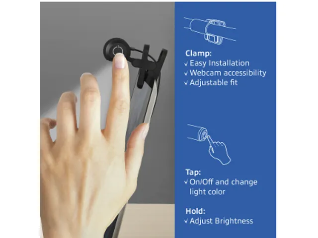 Laptop lamp ACT Clip-on led dimbaar USB
