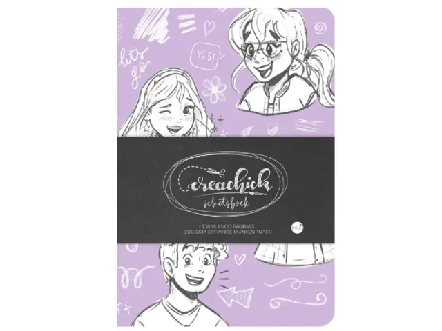 Schetsboek CreaChick Lilac 108 pagina's Hardcover