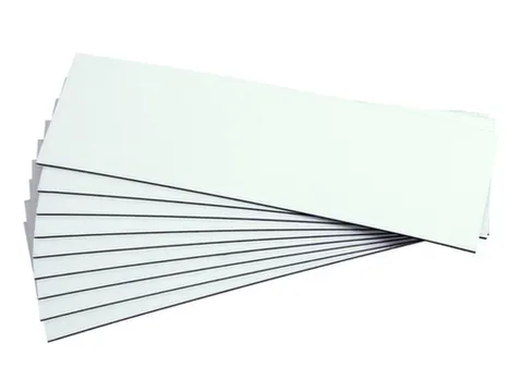 bord,HxB 40x75mm,achterzijde magnetisch,folie,wit