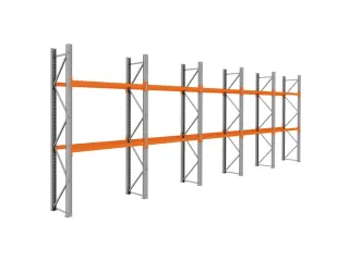 palletstelling,basis+4xaanbouw,HxBxD 3360x9725x750mm,vakl. 3000kg - 1