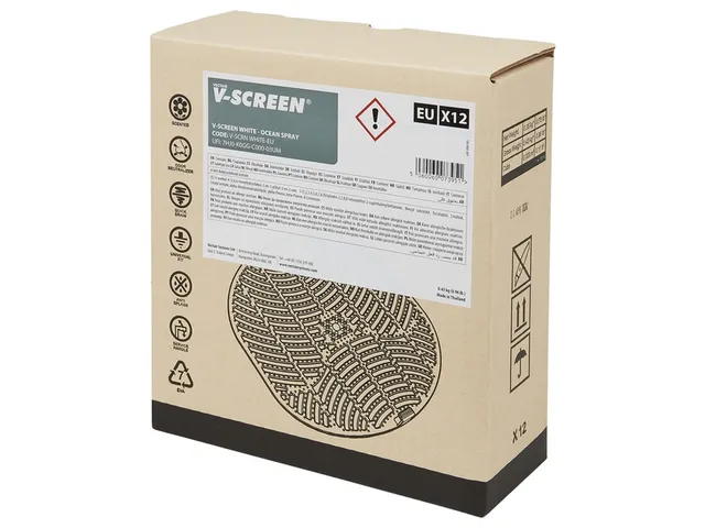 Urinoirmat V-screen Ocean Spray 12 stuks