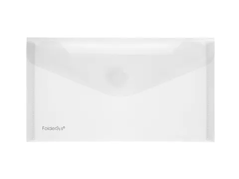 Enveloptas Foldersys 110x220mmPP transp Din C5/6 Velcro Transparant