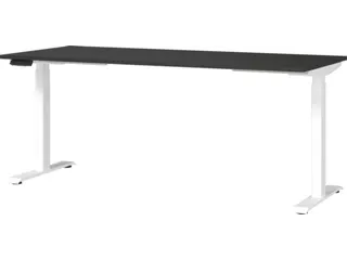 Elektrisch ihv bureau,HxBxD 720-1200x1800x800mm,blad grafiet - 1