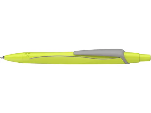 Balpen Schneider Reco Neon geel, schrijfkleur: blauw
