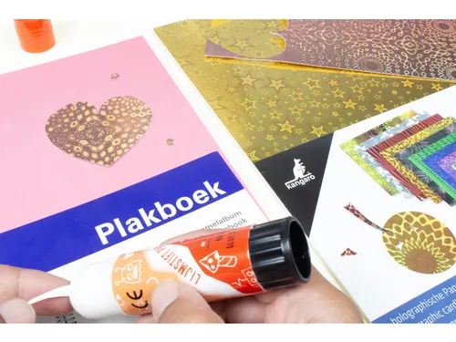 Plakboek Kangaro A5+ 120 grams 40 vel, voorkant roze