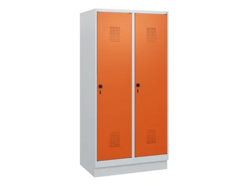 schoollocker,HxBxD 1630x800x500mm,2vak,vak B 400mm,draaigrendel,sokkel