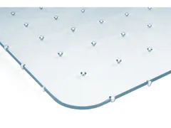 Vloermat Kangaro voor tapijt 90x120cm transparant PET nop 2,1mm