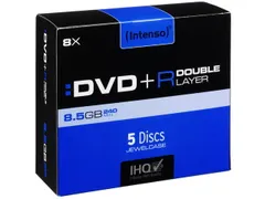 Intenso 4311245 DVD+R DL disc 8.5 GB 5 stuk(s) Jewelcase