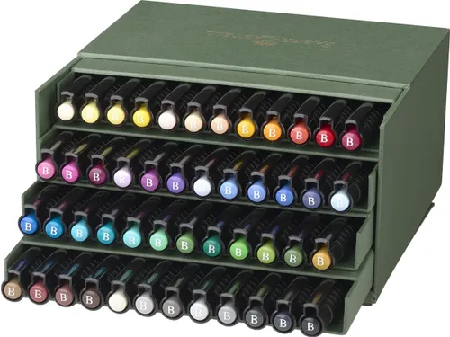Tekenstift Faber Castell Pitt Artist Pen Brush 48 delig studiobox