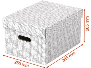 Home opbergdoos 26,5 x 36,5 x 20,5 cm wit pak van 3 - 1