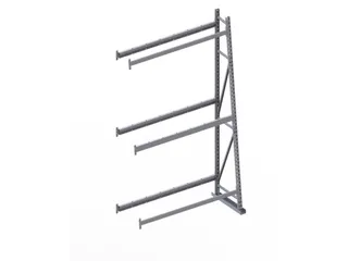 magazijnrek voor profielen,aanbouwveld,eenzijdig,HxBxD 2500x1400x500mm - 3