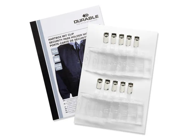 Veiligheidspashouder met clip voor 1 pas 85x54mm