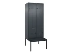 Z-garderobekast,HxBxD 2120x800x815mm,4vak,vak B 400mm,draaigrendel