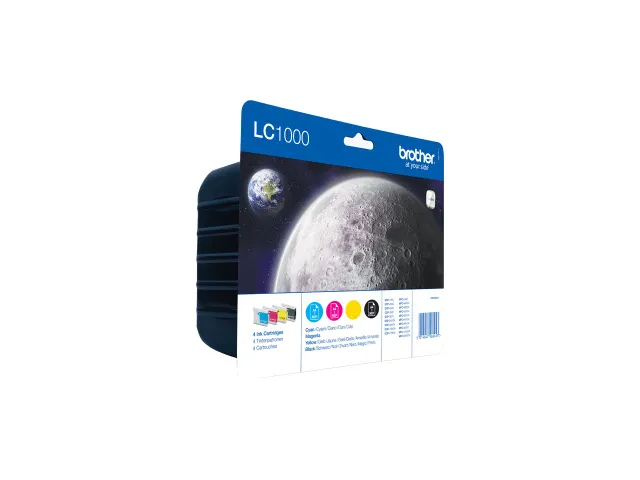Inktcartridge Brother LC-1000VALBP zwart + 3 kleuren