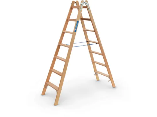 trapladder,beide zijden,2x7sporten,balk L 2,09m,2-dlg.,naaldhout