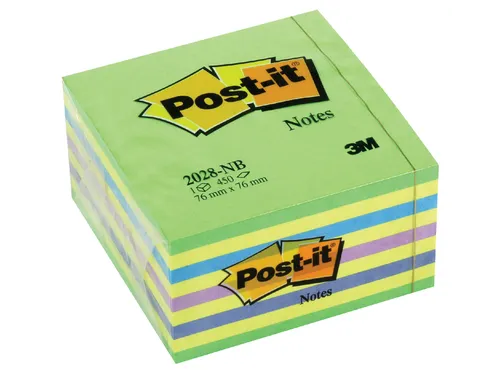 Memoblok 3M Post-it 2028NB kubus 76x76mm neon assorti 450vel
