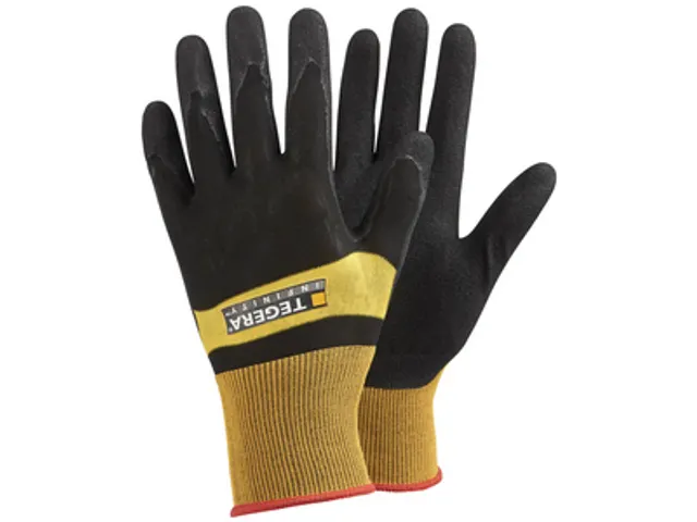 Tegera Infinity 8802 nylon precisiehandschoenen, zwart/geel, maat 11,