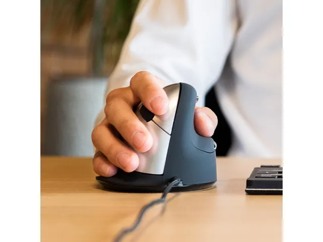 Ergonomische muis R-Go HE Break Large Rechts bedraad Zwart