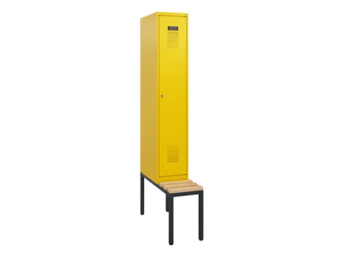 locker met bank,HxBxD 1950x300x815mm,1vak,vak B 300mm,cilinderslot