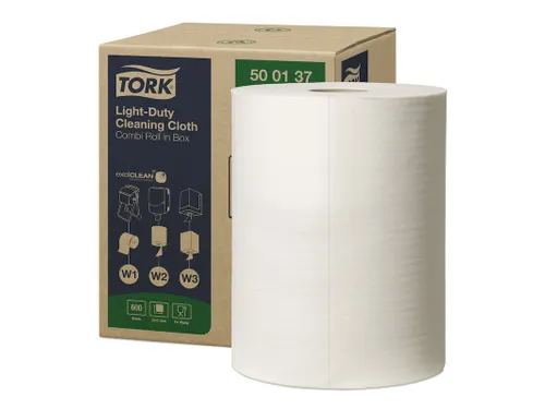 Light-Duty Reinigingsdoek W4 Premium Wit 600vel Doos met 1 Combirol