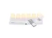 Theelicht Securit Amsterdam LED warmwit met oplaadstation 12 stuks wit