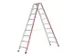 escabeau industriel,double face,2x9marches,Hauteur 1,61m,lisse L 2,28m