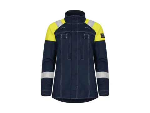 Tranemo 5739 FR/AS werkjas, marineblauw/geel, maat 40, per stuk