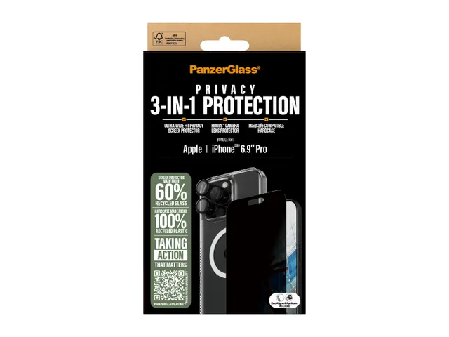 PanzerGlass 3-in-1 Privacy Protection Bundle iPhone 16 Pro Max, App