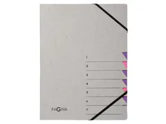 Sorteermap Pagna Easy 7 vaks A4 Grijs/lila karton