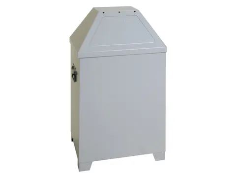 Afvalverzamelaar Zelfblussend 95 Liter 870X450X450Mm 2 Openingen Alu