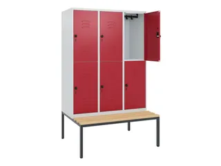 Dubbeldekse dekenkist,HxBxD 1950x1200x815mm,3x2vak.,vak B 400mm - 2