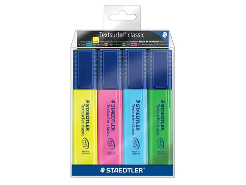 Markeerstift Staedtler 364 Textsurfer assorti 4 stuks