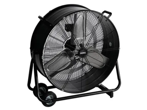 Vloerventilator Drum Metaal Ø 60cm Zwart