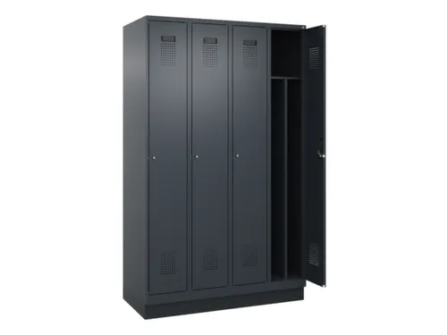 locker voor scheiding van kleding,HxBxD 1950x1200x500mm,4vak