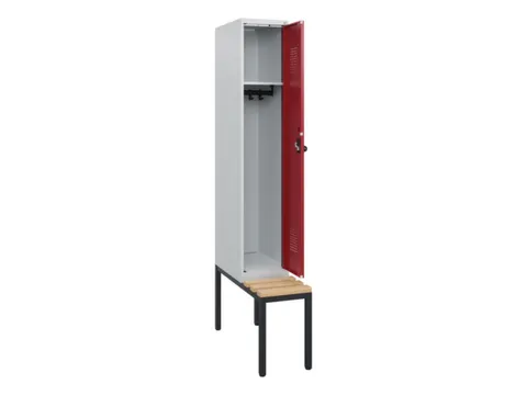 locker met bank,HxBxD 1950x300x815mm,1vak,vak B 300mm,draaigrendel