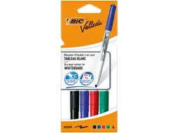 Viltstift Bic 1744 Whiteboard Rond Assorti 1.4mm Blister à 4st