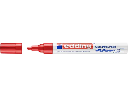 Paintmarker edding 750 op oliebasis 2-4mm creatief rood