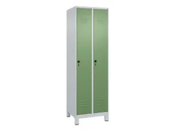 locker,HxBxD 1950x600x500mm,2vak,vak B 300mm,draaigrendel,voeten