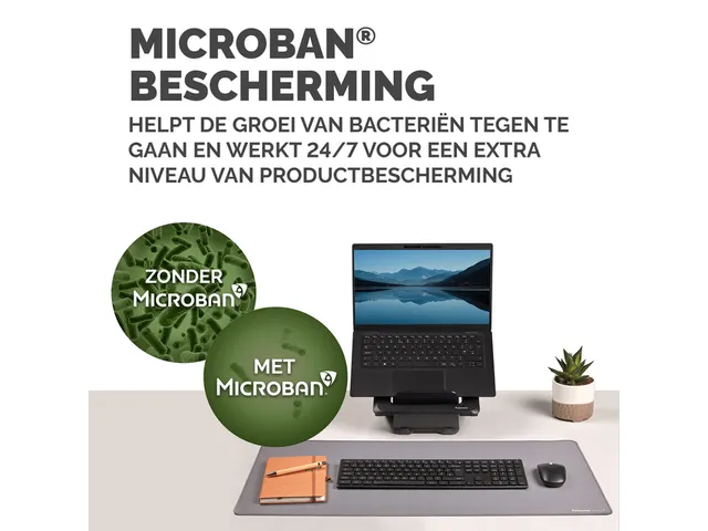 Bureau-onderlegger Fellowes Breyta grijs 80x40cm