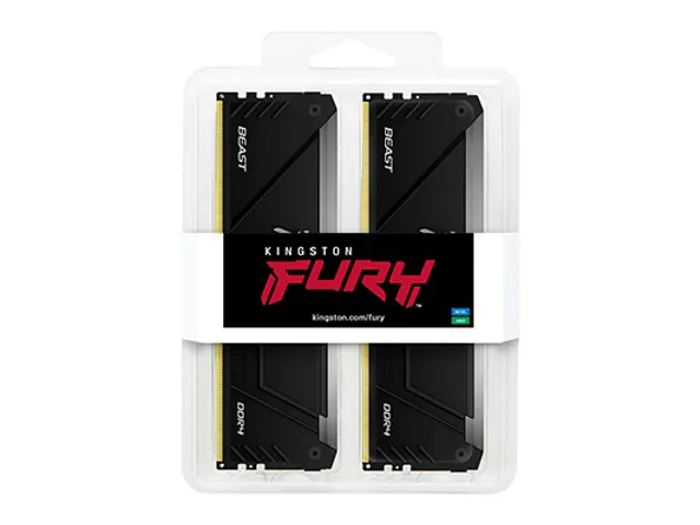 64GB 3200MT/s DDR4 CL16 DIMM (Sets van 2) FURY Beast RGB