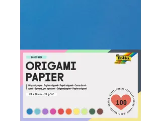 Origami papier Folia 70gr 20x20cm 100 vel assorti kleuren - 1