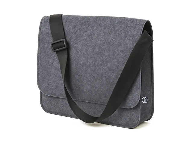 Laptoptas Messenger RPET donker grijs 36x27x8cm