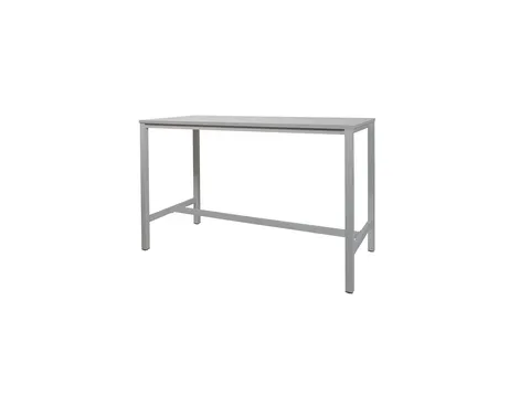 Domino Basic Statafel 160x80x110cm Grijs blad, Alu onderstel