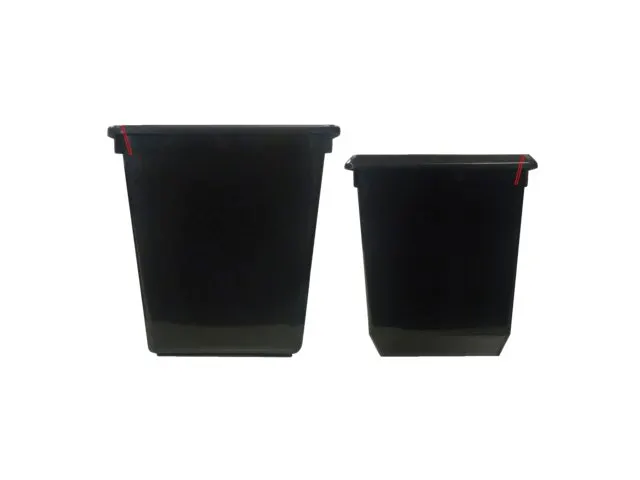 Bac pour corbeille carrée et conique bleu