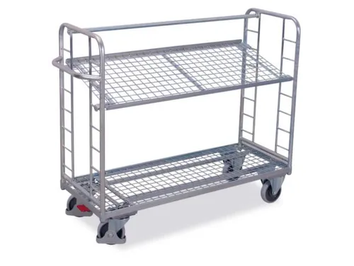 Bijzetwagen Verzinkt 250kg H 1271mm Laadvlak 1570x637mm 2 Etages