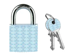 Hangslot Masterlock 30mm golven motief met 2 sleutels