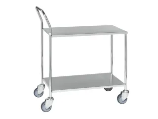 Serveerwagen,Draagverm. 200Kg,2Etage(S),Houten Legbordetage - 1